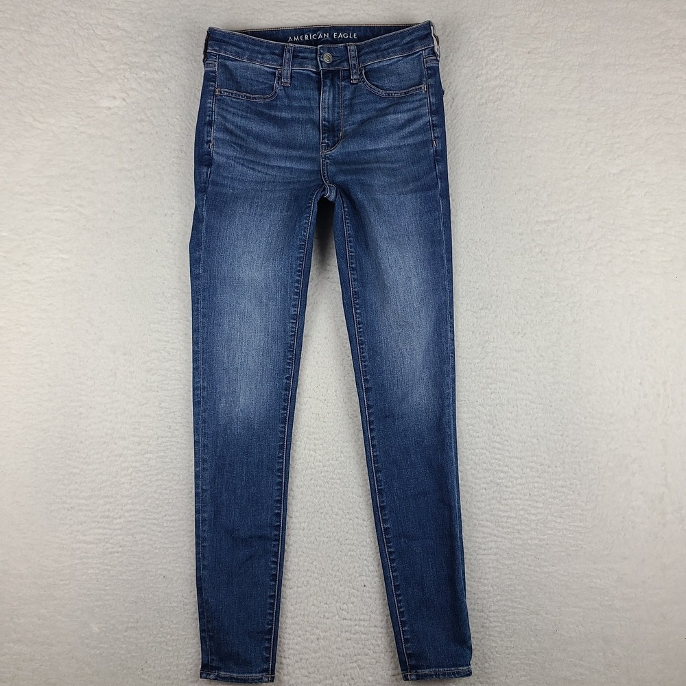 American Eagle Jeans Womens 6L 6 Long Hi Rise Jegging Next Level Stretch Denim‎